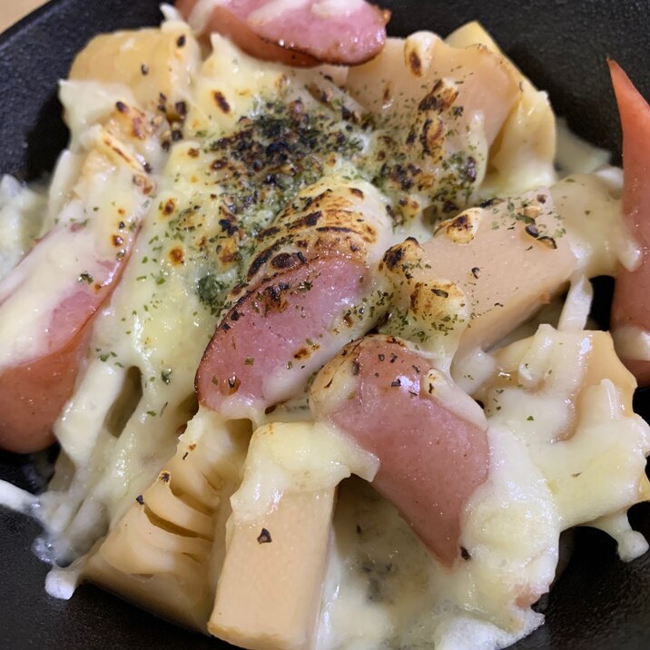 若竹煮リメイク たけのことウィンナーのチーズ焼き レシピ 作り方 By まる 楽天レシピ 若竹煮リメイク たけのことウィンナーのチーズ焼き レシピ 作り方 By まる 楽天レシピ